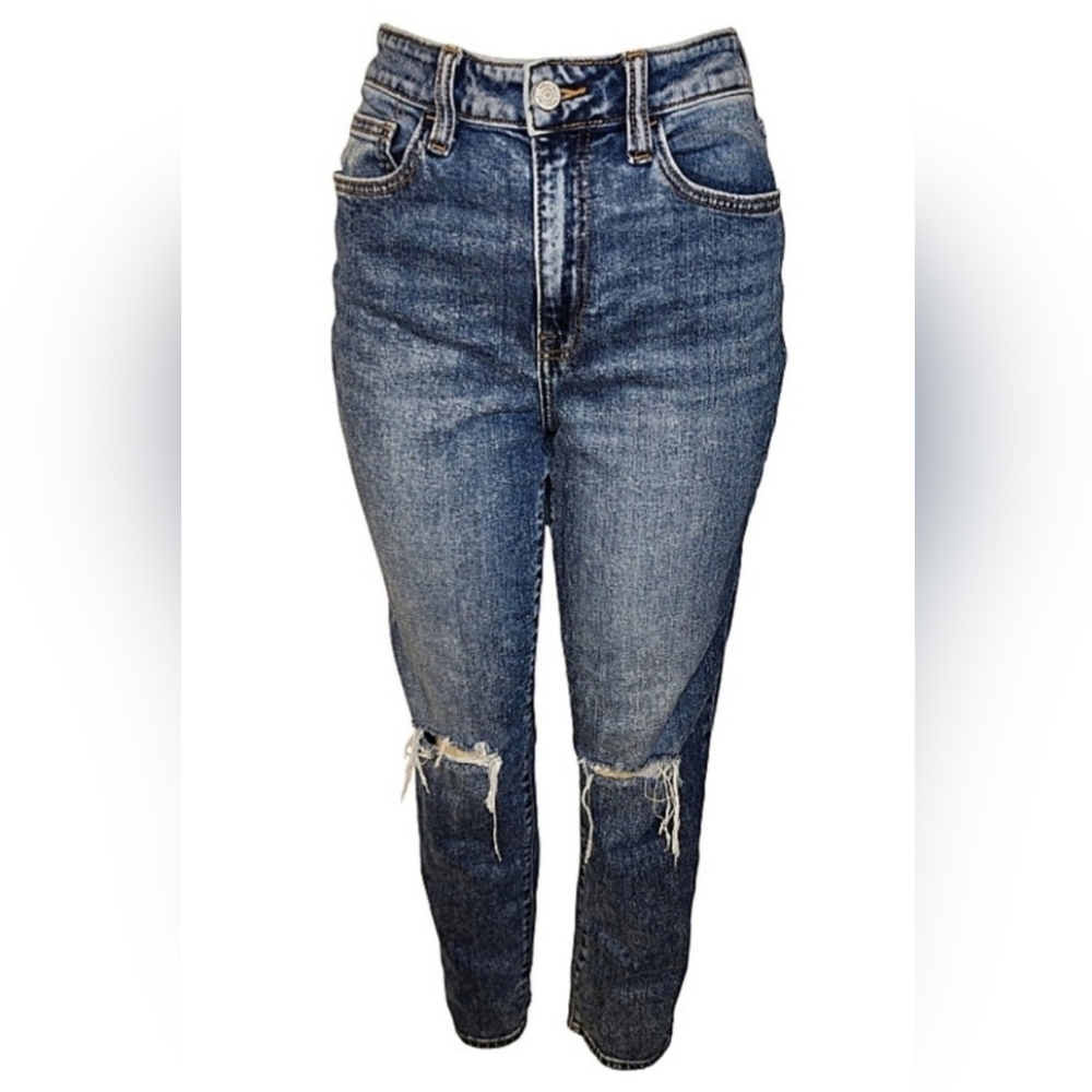 Willow & Root The Mom Fit High Rise Button Fly Skinny Jeans Women's Size 28
